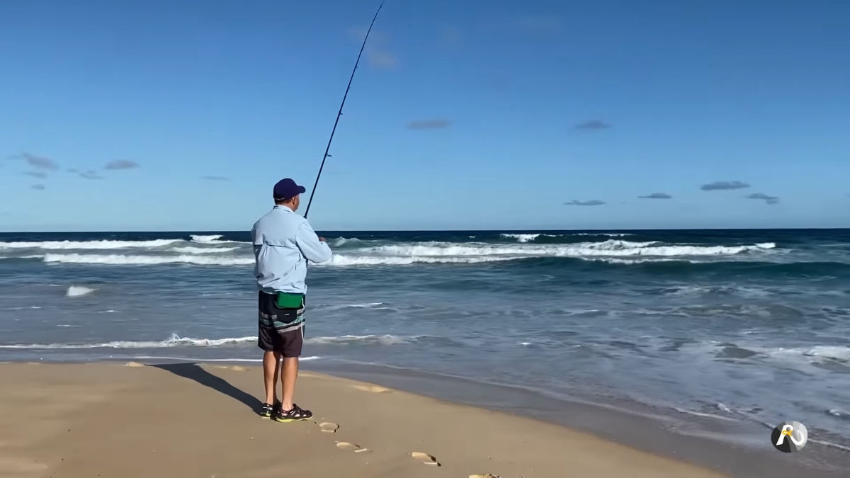 fishing at low tide